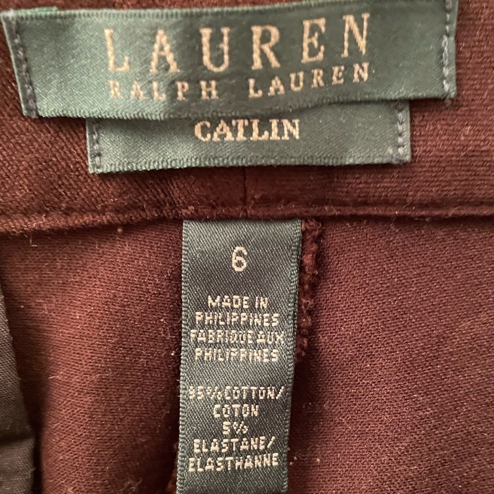 Lauren Ralph Lauren Classic Catlin Pant Women’s Size 6 in Espresso - Picture 8 of 8